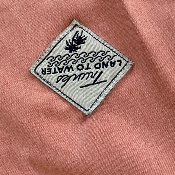 Land To Water Men's Chambray Stretch  Calm Coral Trunks Shorts Size‎ 34 - Picture 12 of 12